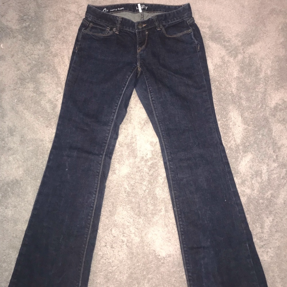 LOFT Dark Wash Boot Cut Jeans